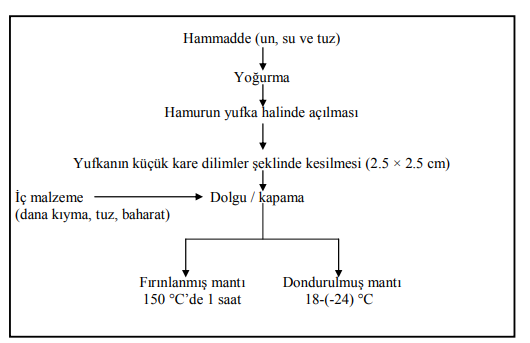 Mantı Endüstriyel üretimi